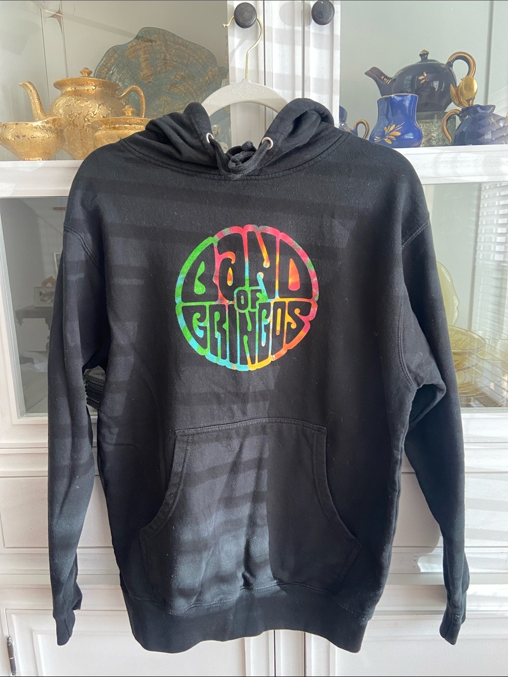 Band of Gringos Black Hoodie with Rainbow Logo